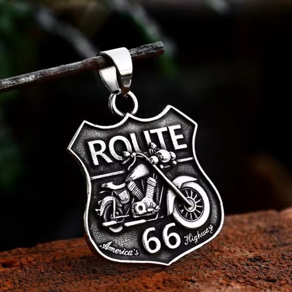 پلاک استیل مدل Route 66 کدNA107